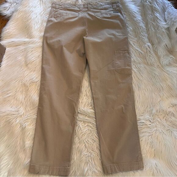 Columbia Pants Men 100% Cotton Khaki Size 36x31 Flat Front Regular Fit - Picture 6 of 9